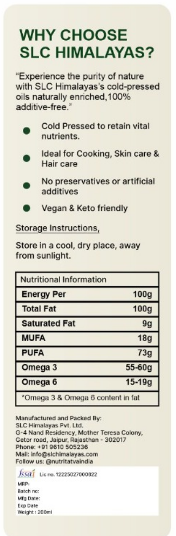 Flax Seed (Alsi) oil 200 ml
